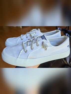 Sz 9 Women's SPERRY CREST VIBE Linen Casual Shoes